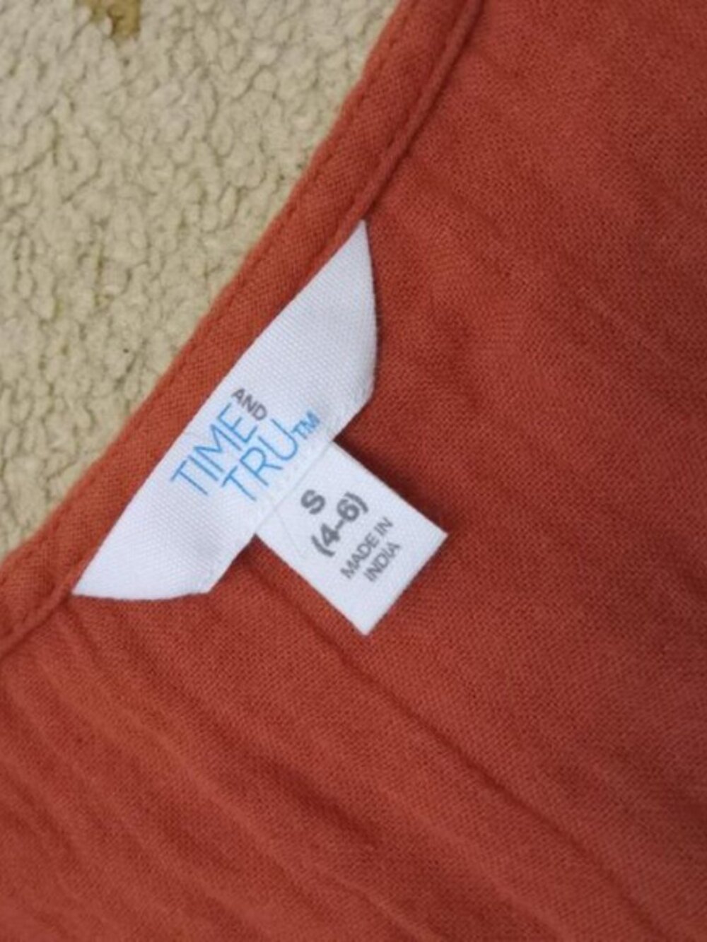 Rust colored casual dress  size S - Picture 5 of 5